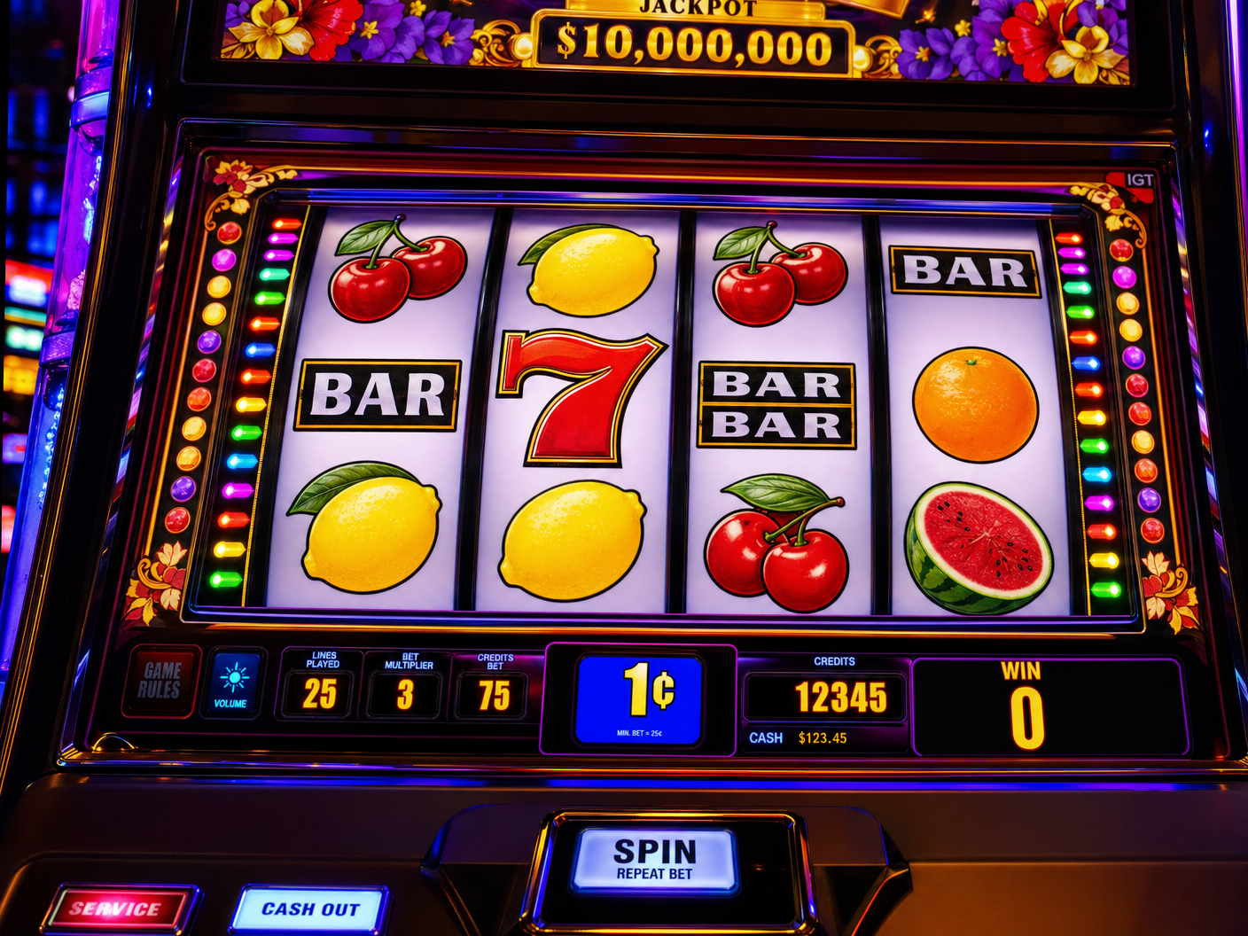 Social slot machine game